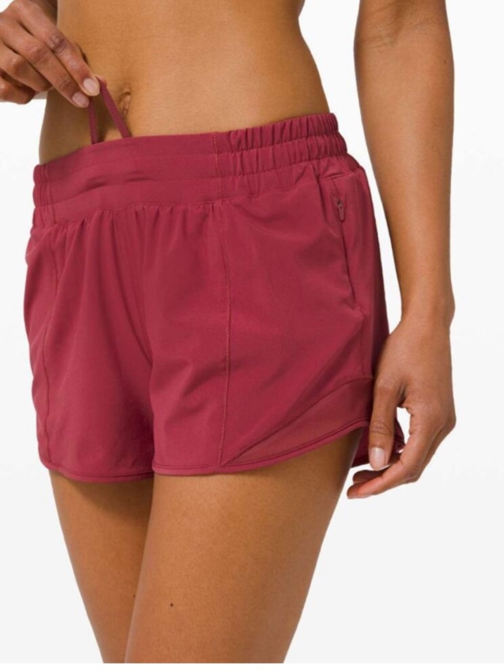 lululemon athletica Hotty Hot 2.5” Dark Pink Running Shorts
